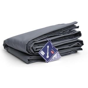 YnM Cotton 3-Side Zipper Duvet Cover for Weighted Blankets | Easy on, Easy Off Dark Grey, 60"x80"