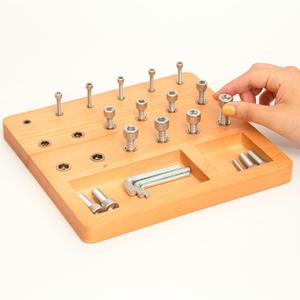 DICYWUDI Wooden Pegboard for Finger Dexterity, Finger Strength Trainer for Hand Grip Strengthener Targeted Strength, Relief & Recovery for Men, Women, and Seniors