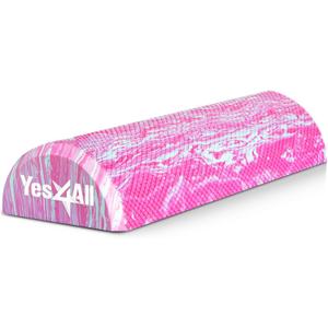 Yes4All EVA Firm Foam Roller for Stretching, Half Yoga Back Roller for Muscle Massage for Pilates, Yoga, Balance & Core Exercises - 12/36 inches