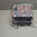 Tool Box with Transparent Lid, Double Side 34-Compartments Organizer Box with Removable Dividers for Hardware, Screws, Bolts, Nails, Beads, Jewelry and Fishing Accessories, Orange, 2 Pack