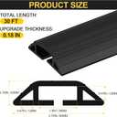 MYFAMIREA 30FT Floor Cord Cover Heavy Duty Cable Cover Protector with 3 Channels Extension PVC Floor Wire Cover Outdoor Cord Hider Management Cover for Wire on Floor for Home Office Outdoor, Black