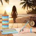 72 Pcs Tropical Birthday Party Favors Set Hawaii Ocean Movie Theme Pencils and Silicone Wristbands Tropical Bulk Party Decorations for Birthday Teachers Rewards Gift Bag
