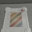 11x14 Picture Frame with Mat for 8x10, Wavy Edge Wooden Real Glass Photo Frame for Wall Hanging, White, 1 Pack