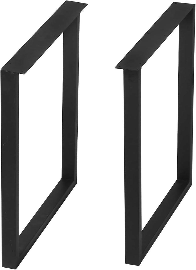 MBQQ Furniture Legs 28”Height 24”Wide Rustic Decory Square Tube Table Legs,Heavy Duty Metal Desk Legs,Dining Table Legs,Industrial Modern, DIY Iron Bench Legs
