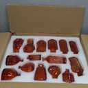 Glass Bud Vases,Small Vase for Flower,Vases for Centerpieces,Vintage Mini Vases for Wedding Decor,Home Table Decorations Diffuse Bottles,Ideals for Gifts(Pack of 30,Dark Brown)