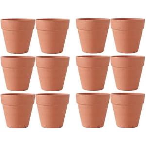 3.5 inch 12pcs Terracotta Pots, Terracotta Pots for Plants/Succulent/Cactus with Drainage for Indoor, Outdoor, Home Office Decoration