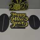 2026 Happy New Year Table Sign Table Decor Wooden New Year Signboard Block Sign Black Gold Party Decorations Eve Party Supplies for 2026 Party Decorations Celebration (Glitter gold-1)