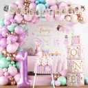 Fairy First Birthday Decorations 167Pcs Floral Fairy Themed 1st birthday Party Decorations Include Banner Balloon Arch Kit Boxes Backdrop Cake Topper Paper Tassels for Birthday Party Decorations