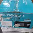 Emerson MW9255B Countertop Microwave Oven, 6 Pre-Programmed Settings, Removable Glass Turntable and Child Safety Lock, 0.9 Cu ft, 900W, Black