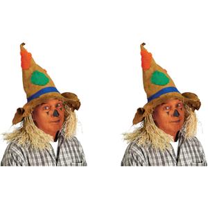 Beistle White Fabric Pilgrim Bonnet Costume Accessory (One Size) 2 Pack