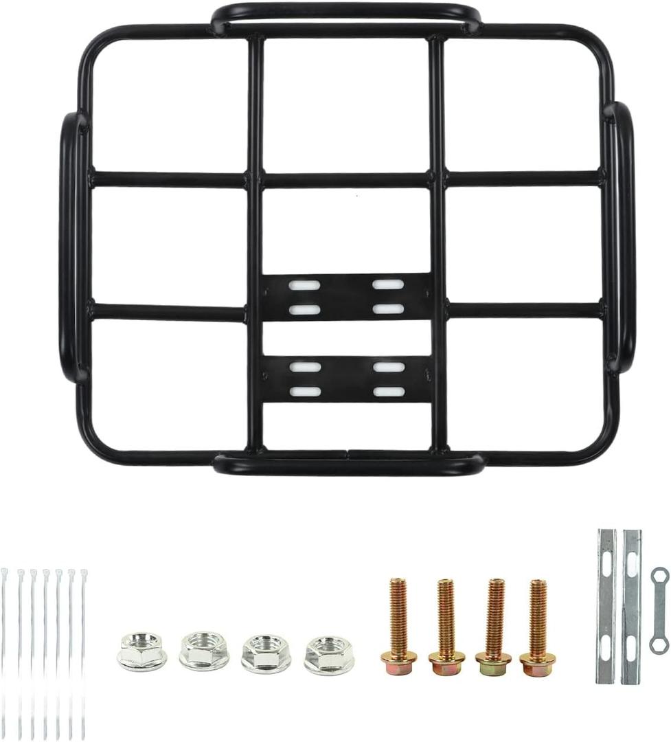 Delivery Food Bag Rack, Food Delivery Box Rack Rear Grille 80kg Loading Delivery Food Box Bracket Universal for Motorcycle Electric (Type 1 52/42 ID)