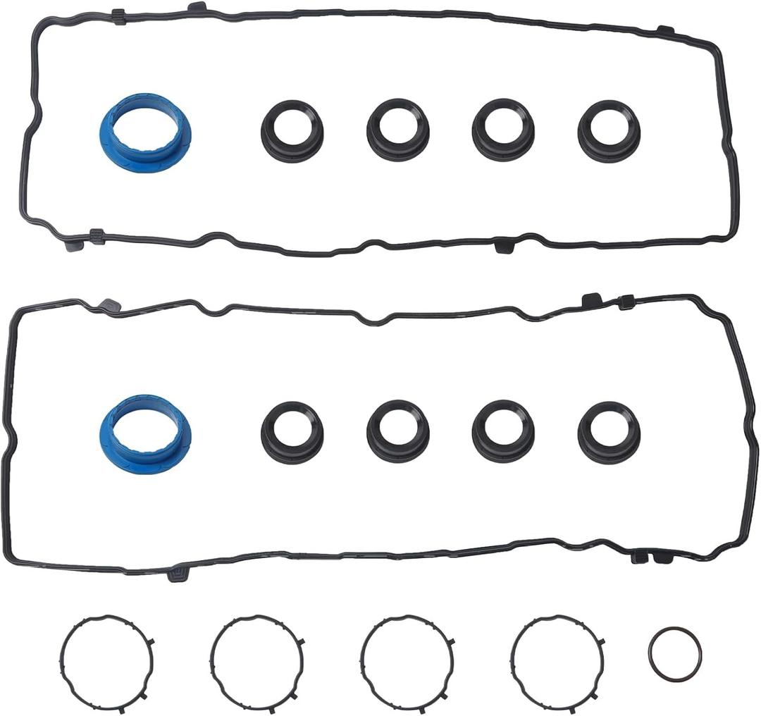 Engine Valve Cover Gasket Set Compatible with Chrysler Jeep Ram Dodge Vehicle Pacifica 2017-2022, Voyager Durango Grand Cherokee Wrangler, ProMaster 1500 2500 3500 3.6L 24V Replaces# VS50919, VC1184G