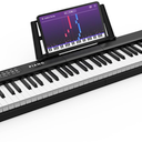 Digital Piano 88 Key Full Size Semi Weighted Electronic Keyboard Piano with Music Stand,Power Supply,Bluetooth,MIDI,for Beginner Professional at Home/Stage-A1