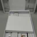 Seinloes 2 Pack Pull Out Cabinet Organizers 21"Deep with Raising Pad for Framed Cabinets,Expandable Slide Out Drawers Upgrade 3 Slide Rails,Roll Out Shelves Adhesive,Adjustable Width 12"-20.45" White