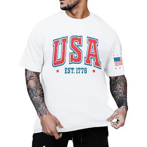 PNORATM Patriotic 1776 USA Shirt Men: 250 Anniversary USA Shirt 4th of July American Flag T-Shirt America Bigfoot Merica Tees, XL