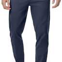 JMIERR Men's Chino Pants Casual Stretch Waist Tapered Trousers with Pockets, 38