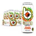 Bang Energy Peach Mango, Sugar-Free Energy Drink, 16-Ounce (Pack of 12) (EXP 11/06/26)