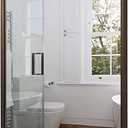 ANDY STAR Bronze Bathroom Mirror 30X40, Large Brushed Bronze Mirror for Wall, Rounded Rectangle Mirror Oil Rubbed Bronze, Bronze Vanity Mirrors in Metal Frame Hangs Horizontal Or Vertical