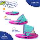 SwimSchool Infant Baby Pool Floats, Free Swimming, Super Buoyant Ages 6-24 Months Multiple Colors/Styles Adjustable Canopies and Seats, Splash & Play Baby Floaties, 36"
