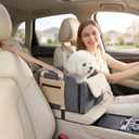 Center Console Dog Car Seat for Dogs to 18lbs,Fits Cars,Trucks