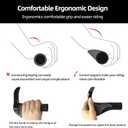ROCKBROS Bike Grips Single Lock-on Bicycle Handle Bar Ergonomics Non-Slip Mountain Bike Handlebar Comfortable & Shock Absorption Rubber Grips for BMX, MTB, Beach Cruiser, Scooter