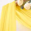 MLMC Yellow Wedding Arch Draping Fabric 2 Panel 29" x 20 FT Extra Long Airy Gauze Drapes Backdrop Curtains 6.6 Yards Light Weight Outdoor Drapery Panels for Wedding Ceremony Church Events Decor