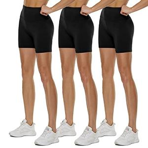 QGGQDD 3 Pack High Waisted Biker Shorts for Women – 3"/ 5"/ 8" Black Workout Yoga Compression Tummy Control Shorts for Running Clothing 3XL
