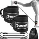 DMoose Ankle Strap for Cable Machine - One Size Fit with Premium Padding, Workout Kickback Ankle Cuffs, Ankle Bands for Working Out, Booty Workouts, Leg Extension, Hip Abductors & Lower Body Exercises