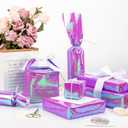 Burymento Holographic Iridescent Shiny Sparkle Metallic Glitter Purple Gift Wrapping Paper for Birthday, Valentines, Mothers day, Graduation, Wedding, Fathers day, Christmas (17 IN x 32.8 FT)