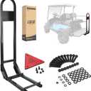 10L0L Universal Golf Cart Rear Safety Grab Bar w/Triangle Reflector Fit for Yamaha Club Car EZGO (2+2) /(4+2) Passenger Golf Cart Manual Hardware Included
