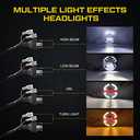 7 Inch LED Headlight Round, 160W 500% Angel Eye Halo Anti-glare High/Low Sealed Beam DRL Amber Turn Signal Light Compatible with Jeep Wrangler CJ JK LJ H1 H2 Hummer H1 H2 (2PCS)