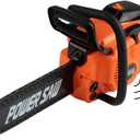 HEY! PLAY! Toy Chainsaw - Fake Outdoor Power Tool for Pretend Play - Battery-Powered with Pull Cord, Rotating Chain, and Realistic Sounds (Orange)