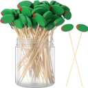 Chengu 200 Pcs Martini Cocktail Picks 4.7'' Olive Bamboo Toothpicks for Appetizers Fruit Cake Dessert Barbecue Snacks Sandwiches for Martini Themed Birthday Wedding Baby Shower Party Decorations