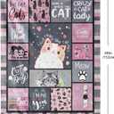 Cat Blanket for Cat Lovers, Cat Gifts for Cat Lovers, Cat Blanket for Women, Pink Black Cat Throw Blanket for Cat Lover Gifts Flannel Soft Warm Cozy Fuzzy Throw for Girls Women Adults (50" X 60")