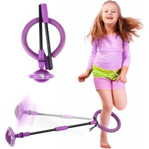 Skip Ball for Kids, Portable Foldable Colorful Flash Wheel Swing Ball Sports Fitness Toys for Girls & Boys,Toy for Kids & Adults. Gifts for Mom Women & Girls Toys Age 5-10 Years (Purple)