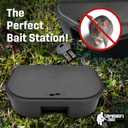 Exterminators Choice Compact Mouse Bait Station - Heavy-Duty Outdoor Mouse Bait Box - Lockable Design with Key - Versatile Indoor & Outdoor Use - Pack of 12, Black, 4.75in x 3.5in x 1.25in