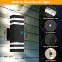 Dusk to Dawn Outdoor Light Fixture,Square Exterior House Lights-Waterproof Modern Led Outdoor Lighting,Warm White 3000K Sensor Outdoor Garage Lights,2 Pack G10 14W Outside Light for House