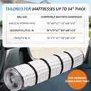 Storage Logic Foam Mattress Vacuum Bag with 4 Adjustable Packing Straps for Moving, Storage, Shipping, Vacuum Seal Mattress Bag with Packaging Straps (Queen/Full/Full-XL)