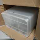 IRIS USA Dog Food Storage Container, 2 Pack, Up to 30 lbs Each, Airtight Seal for Freshness, Wheels for Rolling, Easy One Hand Opening, Made in USA, BPA Free, Clear/Black