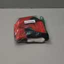 Quilted Striped Color Block Puffer Vest Coat for Small Pets Dogs and Cats (M, Red Black & White)