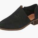 Fashion Casual Boots For Women Low Heel Cutout Western Ankle Boots Ladies Pointed Toe Hollow Out Short Boot Pull On Western Stitched Booties Business Office Booties Shoes 39 size