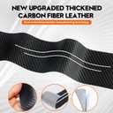 Door Sill Protector, Car Door Entry Guards, 10Pcs Car Door Protector, Carbon Fiber Leather Waterproof Scratch Protection Strips (for All car Models) Door sill Trim Entry Guard (Black)