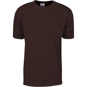 Shaka Wear Men's T Shirt  Max Heavyweight Cotton Short Sleeve Crew Neck Plain Tee Top Tshirts Regular Big Tall Size MHS04 Brown 2X-T