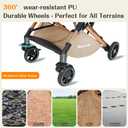 Pet Stroller with One-Click Folding & Storage Basket, for Small and Medium Dogs Up to 44lbs, Secure Zip Mesh Entry, Breathable & Washable for Cats,beige, Standard