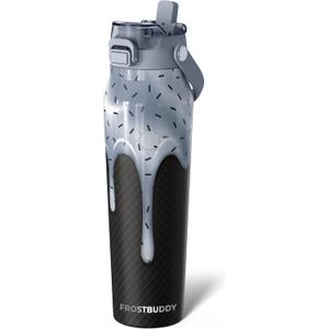 Frost Buddy 32oz Insulated Water Bottle with Straw & Chug Lid | Leak-Proof Stainless Steel | 24-Hours Cold | Sweat-Proof, Cup Holder Friendly | Ideal for Gym, Travel, Sports & Everyday Hydration