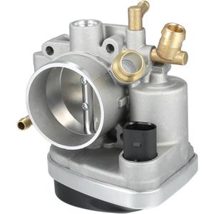 Throttle Body Assembly Compatible for Saturn for Astra 1.8L L4 - Gas 2008, 58mm Aluminum Alloy Silver Tone Engine Throttle Body Actuator