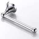 Flybath Toilet Paper Holder Without Cover Brass Bathroom Tissue Roll Bar Wall Mounted, 20 cm / 7.87 inches, Polished Chrome