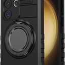 Compatible Samsung Galaxy S23 Ultra Case with 360Spin Versatile Magnetic Ring Kickstand [Compatible with Magsafe] Military Grade Shockproof Slim Heavy Duty Protection, Black
