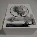 Small Tiffany Table Lamp, 3 Color Temperature, 8 Inch Antique Stained Glass Lamp for Bedroom Living Room Home, Handcrafted Light, Included Bulb (F Four Leaf Flower)