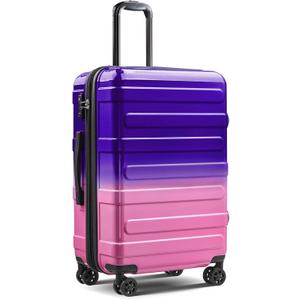 Checked 24inch Luggage with Spinner Wheels,Expandable